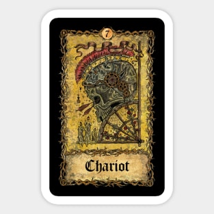 Chariot. Eternal Bones Tarot (Colorful) Sticker